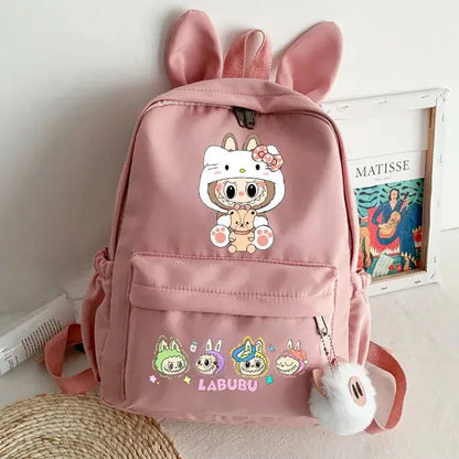 lububu Cute Backpack for Girl Boy Student Teenager Rucksack Women Casual School Bags Travel Rabbit Ears Mochila Birthday Gifts Trikidsworld