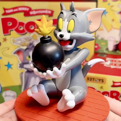 100%Genuine 52toys Tom And Jerry The Unlucky Tom Cat And Mouse Blind Box Desktop Ornament Collection Cute Animal Models Gifts Trikidsworld