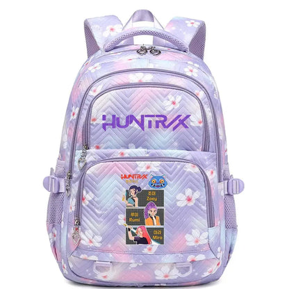 KPop Demon Hunters Backpack Rumi Mira Zoey HUNTR/X Saja Boys Print Cartoon School Bag Large Capacity Student Travel Backpacks Trikidsworld