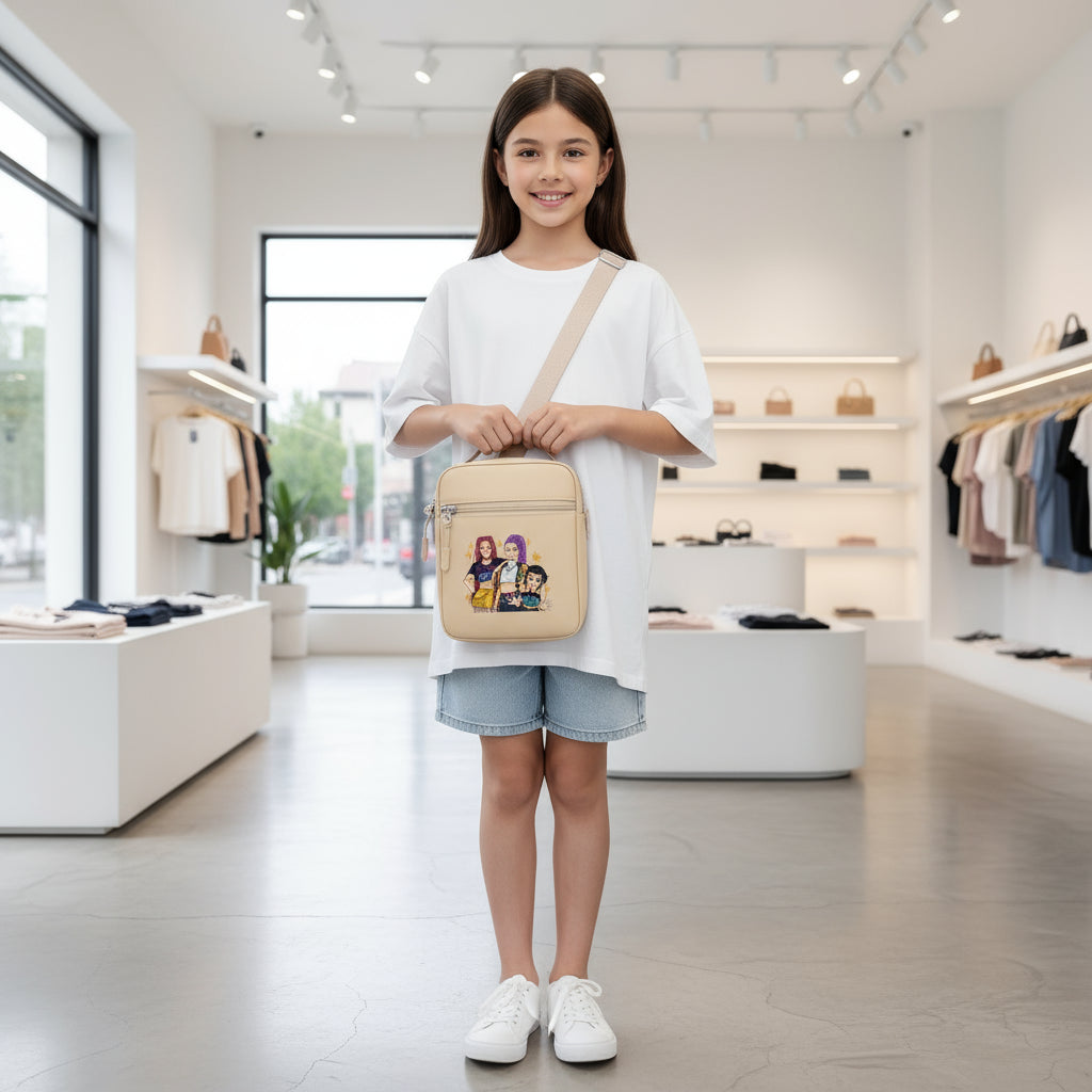 Kpop Demon Hunters Shoulder Bag Cartoon Anime Graphic Print Shoulder Bag Boys Girls Rumi Mira Zoey Fashion Handbag Birthday Gift Trikidsworld