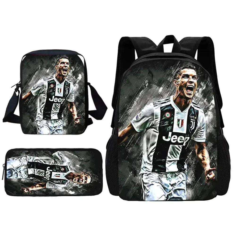 Football CR7 Child School Backpack With Shoulder Ronaldo Bags Trikidsworld