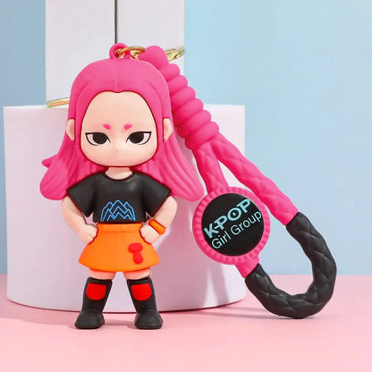 3D Printed Anime Movie Kpop Demon Hunters Girls Derpy Keychains Doll Cute Tiger Action Model Toy Collection Gifts Trikidsworld