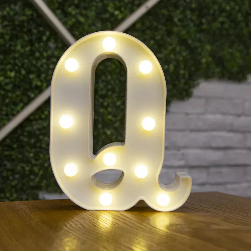 Alphabet Letter LED Lights Luminous Number Lamp Decor  Battery Night Light for home Wedding Birthday Christmas party Decoration Trikidsworld