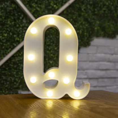 Alphabet Letter LED Lights Luminous Number Lamp Decor  Battery Night Light for home Wedding Birthday Christmas party Decoration Trikidsworld