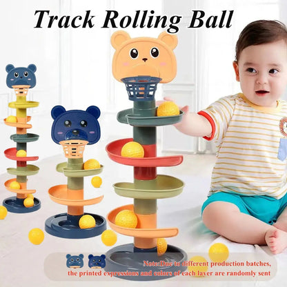Different Layers Baby Track Rolling Ball Toy Early Educational Puzzle Toy for Children Montessori Sliding Track Tower Kids Gift Trikidsworld
