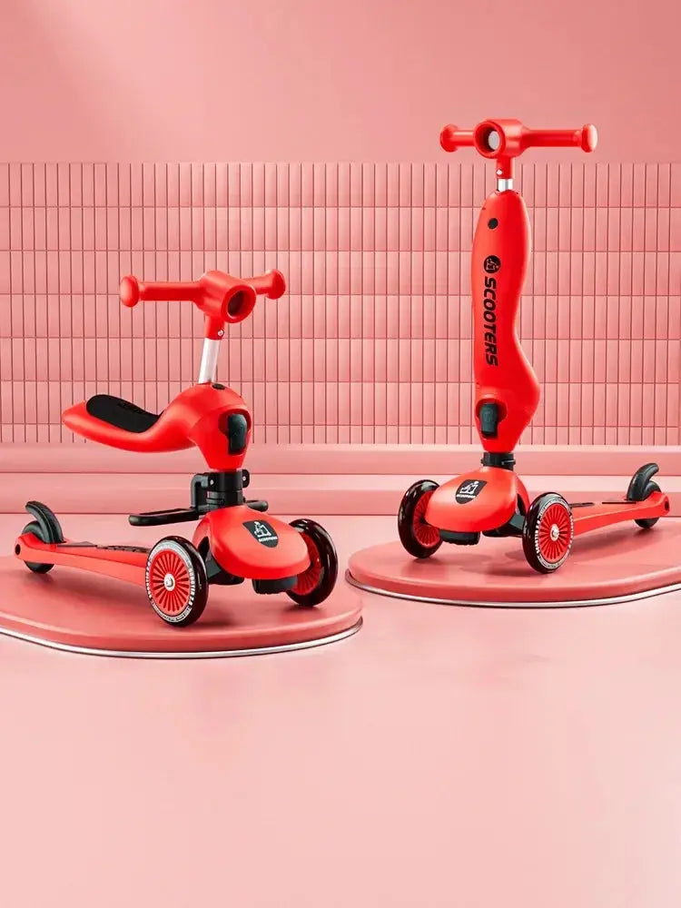 Wheel -3 Foldable Kids' Scooter – Musical, Portable, Multimode Ride Trikidsworld