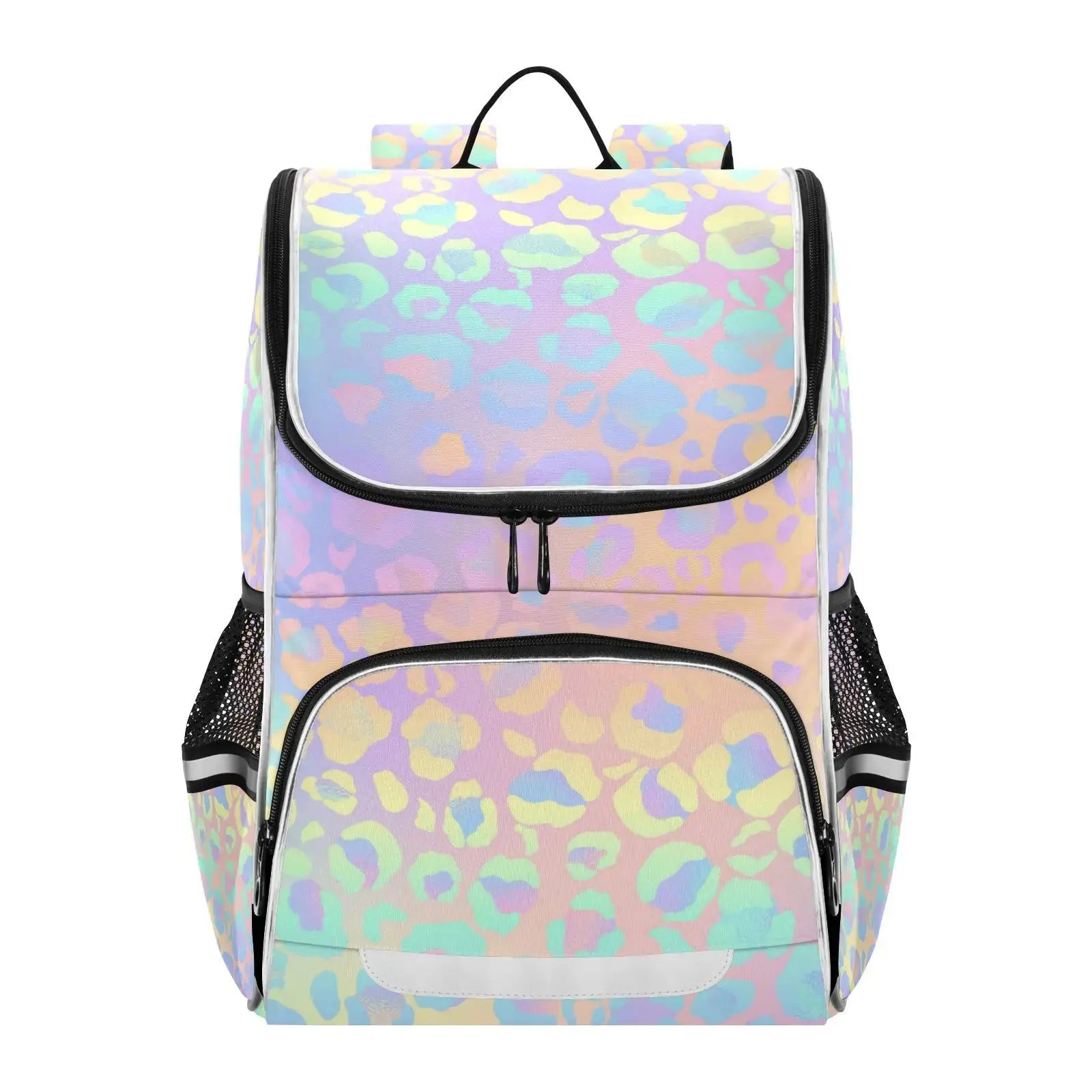 Rainbow Tie-Dye Backpack for Girls with Reflective Stripes & Pockets Trikidsworld
