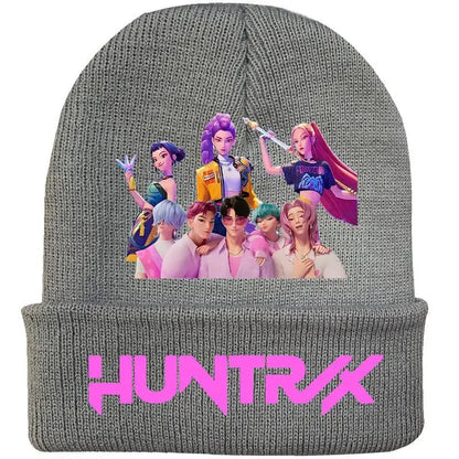 Kpop Demon Hunter Cute Knitted Hat Girls Anime  Rumi Mira Zoey Cap Kids Winter Outdoors Warm Beanies Kid Headgear Birthday Gift Trikidsworld