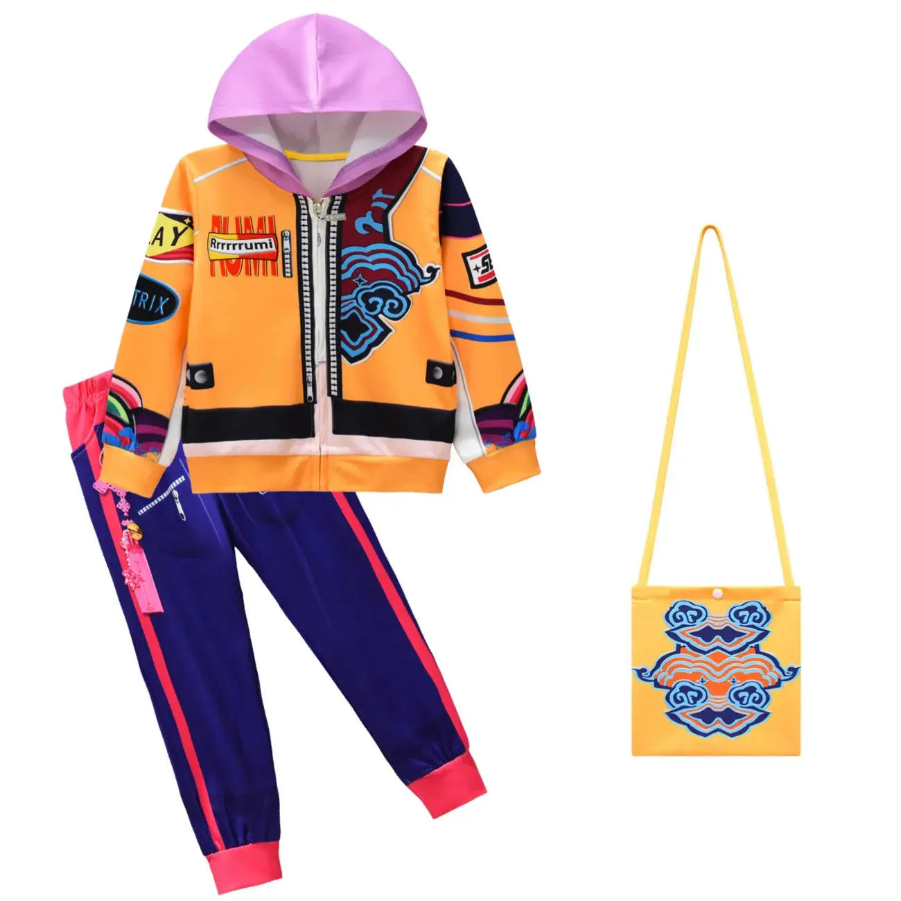 Anime Kpop Demon Hunters Kids Clothing Set Girl Rumi Mira Zoey Print Long Sleeve Tops+Pants 2pcs Set Halloween Carnaval Outfi Trikidsworld