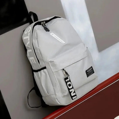 Fashion trend backpack backpack for men and women junior high school high school student bag large capacity korean version of th Trikidsworld