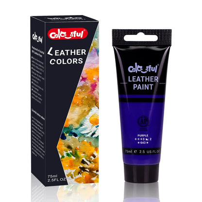 Acrylic Leather PigmentPaint set 12 Colors Leather For Bags,Shoe,Crafts DIY Waterproof Never Fading Leather Repair paint pigment Trikidsworld