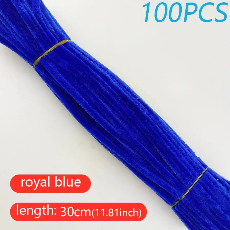 100PCS Colorful Twisted Rod DIY Handcraft Bar Wire Imaginative Wool Root Fluffy Bar Iron Wire Sticks Art Kids Educational Toys Trikidsworld