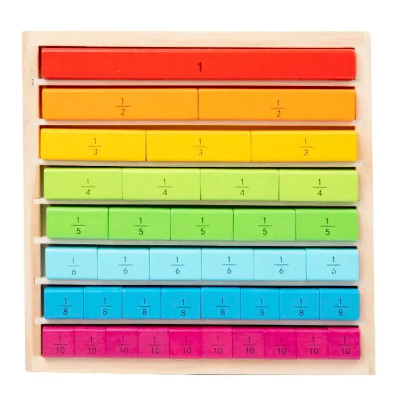 Wooden Montessori Teaching Aids Math Toys Color Fraction Sticks Kindergarten Early Education Learning Educational Toys For Kids Trikidsworld