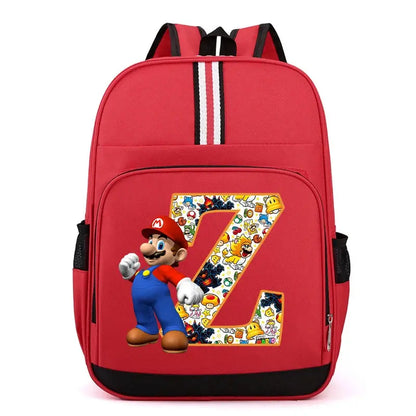 Super Mario Kids Backpack – Cartoon A-Z Schoolbag for Boys Trikidsworld