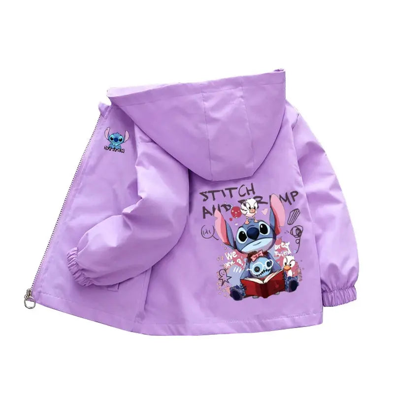 Kids labubu Clothes Autumn Baby Boys Girls Jacket Fashion Cartoon Stitch Print Outerwear for Kids Clothes Children Summer Coat Trikidsworld