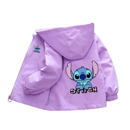 Kids labubu Clothes Autumn Baby Boys Girls Jacket Fashion Cartoon Stitch Print Outerwear for Kids Clothes Children Summer Coat Trikidsworld