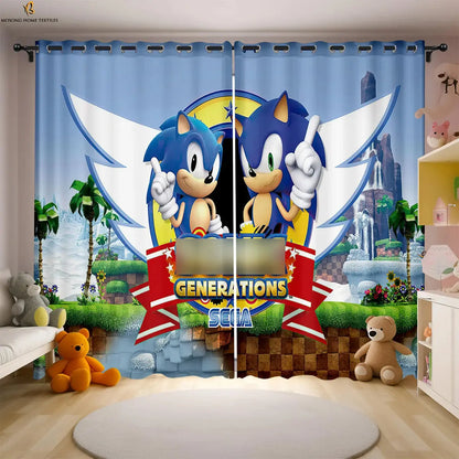 Cute Cat Digital Print Curtains (2 PCS) | Bedroom & Living Room Decor Trikidsworld