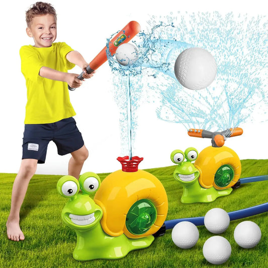 Summer Outdoor Sprinkler Snail with Baseball Spinning Sprinkler Lawn Playing Water Parent Child Interactive Toy Trikidsworld
