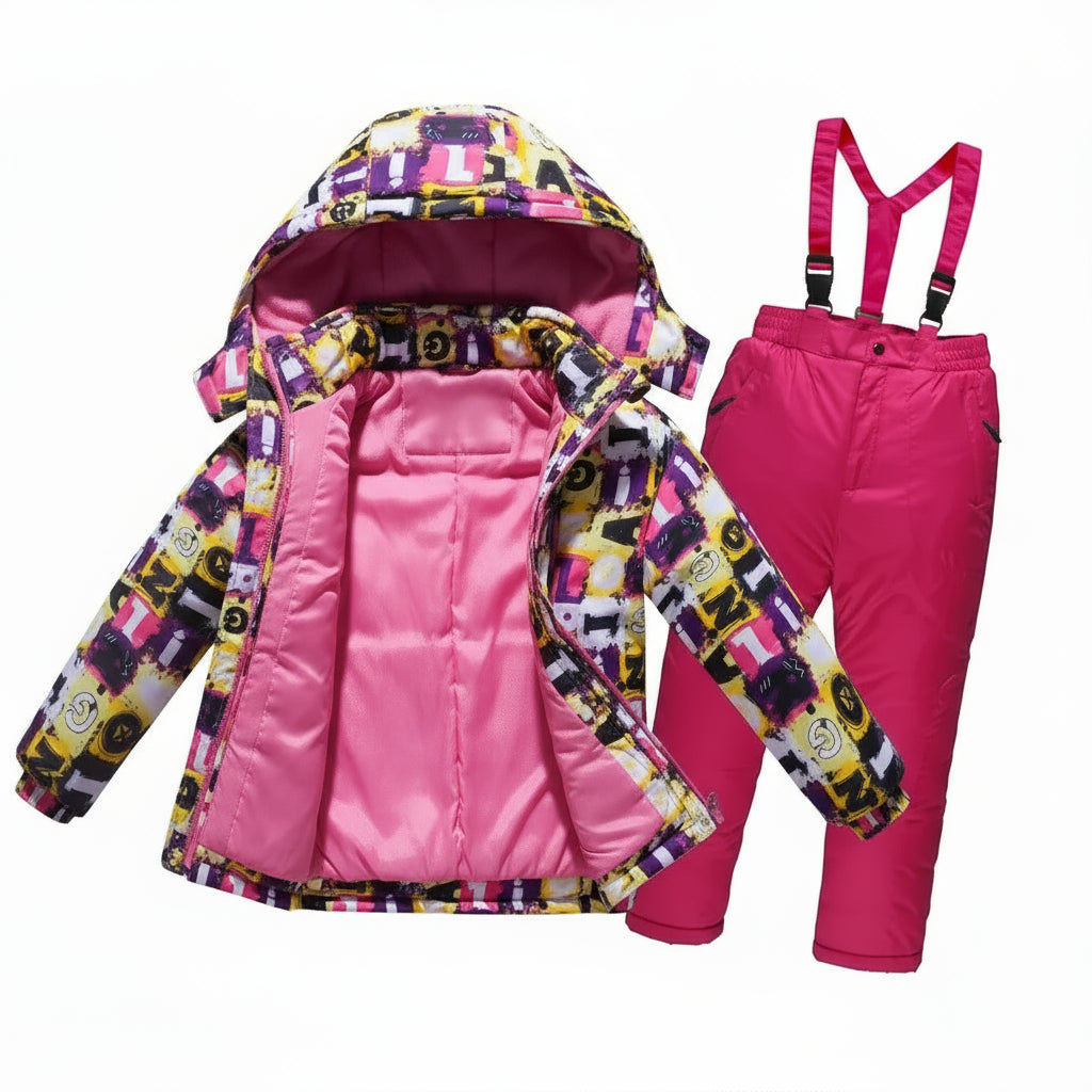 OLEKID -30 Degree Russian Winter Children Boys Ski Suit Thick Warm Waterproof Windproof Jacket Coat + Overalls Girls Snowsuit Trikidsworld