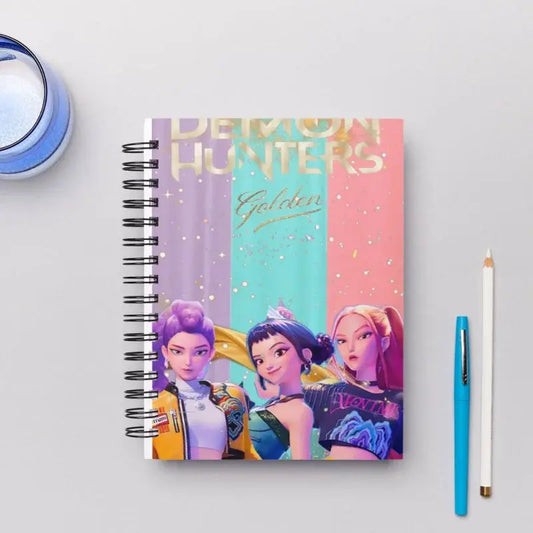 Kpop Demon Hunters Anime Kawaii Notebook Student Hand Account Sticker Message Book Children Diary Book Paintbook Message Book Trikidsworld