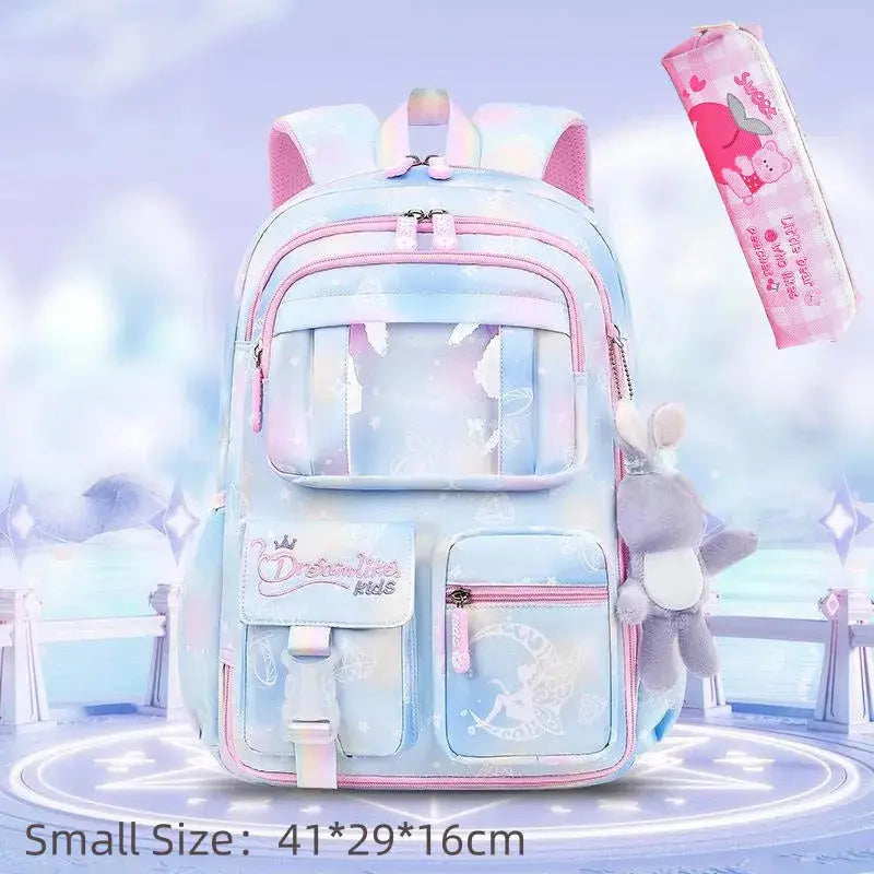Princess Rainbow Backpack – Cute & Protective Schoolbag for Girls Trikidsworld