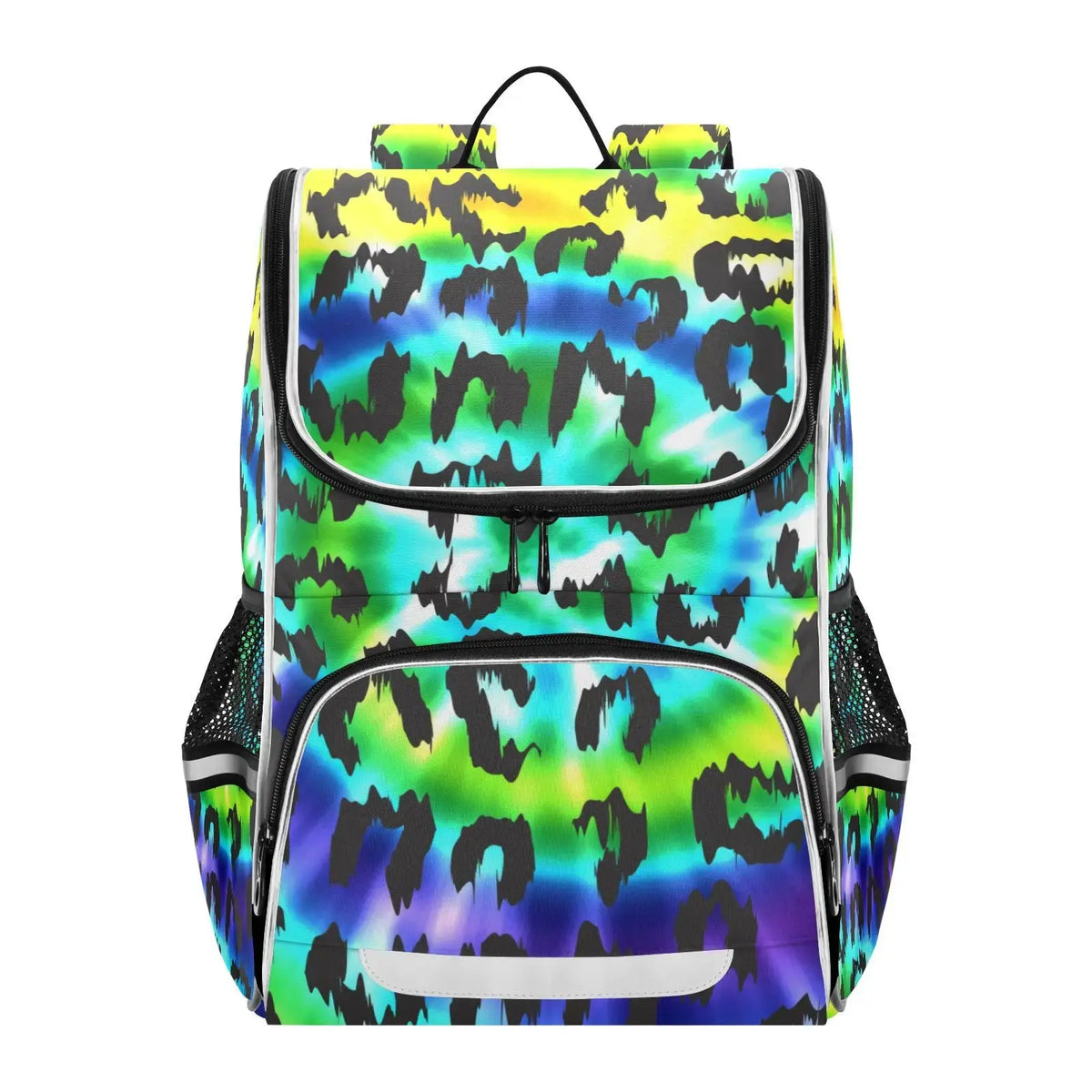 Rainbow Tie-Dye Backpack for Girls with Reflective Stripes & Pockets Trikidsworld