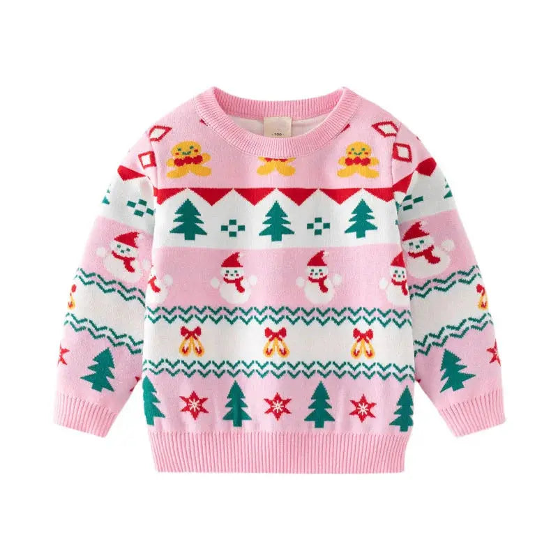 Christmas Sweaters 3-7T New Arrival Christmas Boys Girls Sweaters For Autumn Winter Snowman Children's Sweatshirts Baby Clothes Trikidsworld
