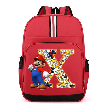 Super Mario Kids Backpack – Cartoon A-Z Schoolbag for Boys Trikidsworld