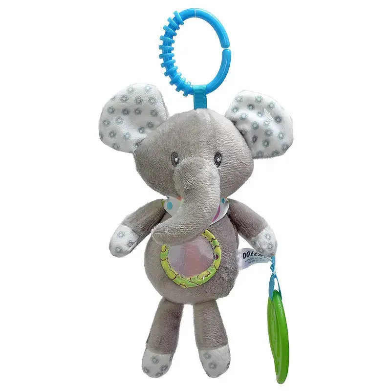 Baby Sensory Hanging Rattles Soft Learning Toy Plush Animals Stroller Infant Car Bed Crib with Teether for Bebe Babies Toddlers Trikidsworld