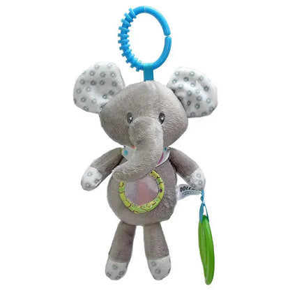 Baby Sensory Hanging Rattles Soft Learning Toy Plush Animals Stroller Infant Car Bed Crib with Teether for Bebe Babies Toddlers Trikidsworld