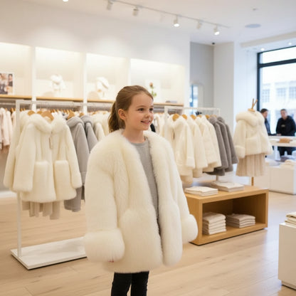 Baby Girl Winter Jacket Faux Fur Thick Infant Toddler Teen Warm Xmas Fur Coat Baby Princess Outwear Snow Coat Girl Clothes 1-14Y Trikidsworld
