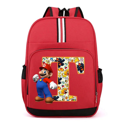 Super Mario Kids Backpack – Cartoon A-Z Schoolbag for Boys Trikidsworld