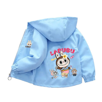 Kids labubu Clothes Autumn Baby Boys Girls Jacket Fashion Cartoon Stitch Print Outerwear for Kids Clothes Children Summer Coat Trikidsworld