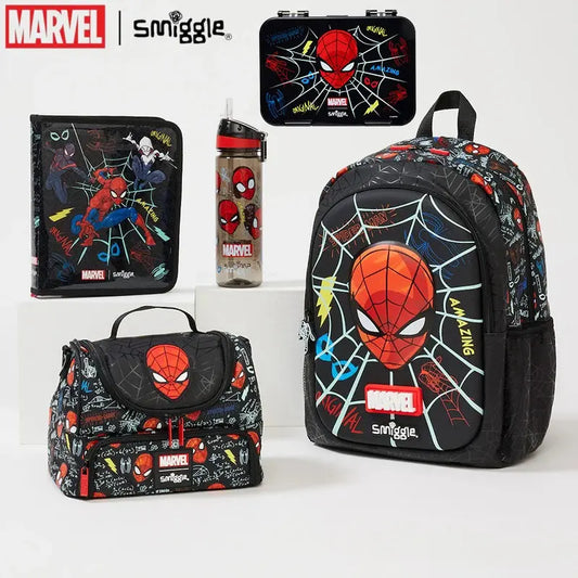 Smiggle Marvel Spider-man Children Stationery Student School Bag Lunch Bag Lunch Box Wallet Pencil Box  Water Cup Student Gift Trikidsworld