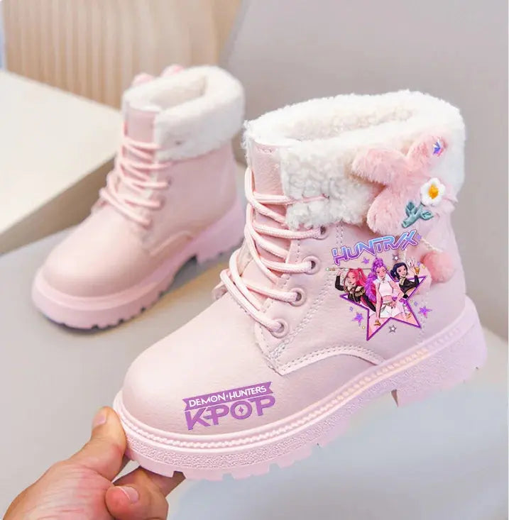Kids Winter Boots – K-Pop Waterproof High Top Boots