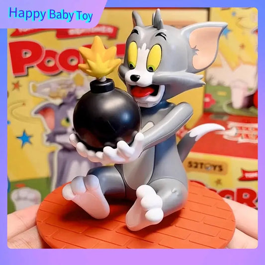 100%Genuine 52toys Tom And Jerry The Unlucky Tom Cat And Mouse Blind Box Desktop Ornament Collection Cute Animal Models Gifts Trikidsworld