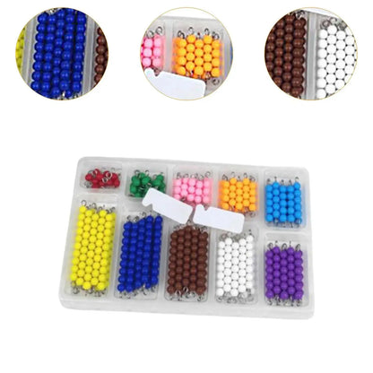 Montessori Checker Board Beads Mathematics Teaching Aid Number Counting Preschool Learning Toy for Boys Girls Children Kids Trikidsworld