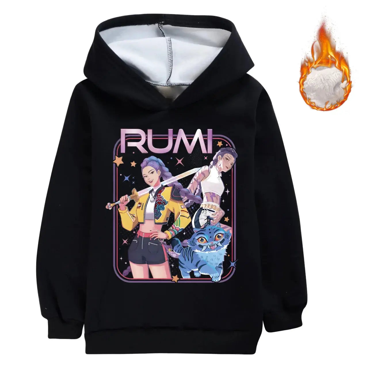 KPop Demon Hunters Rumi Teen Boys Girls Zipper Hoodie Jacket Pullover Sweatshirt Children's Hoody Coat Winter Christmas Gift Trikidsworld