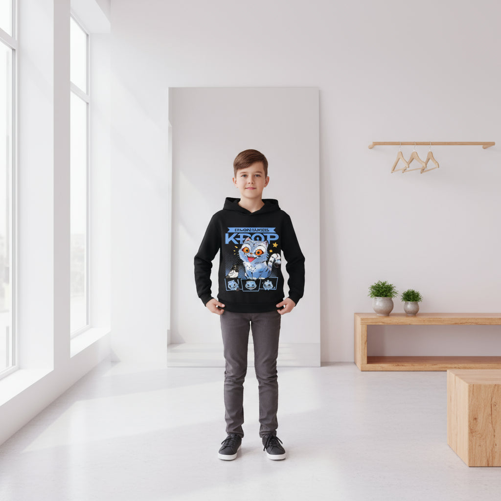 KPop Demon Hunter Rumi Derpy Cartoon Girls Boy Hooded Sweatshirt Warm Children's Wave Fashion Casual Tops Casual Girls Clothing Trikidsworld