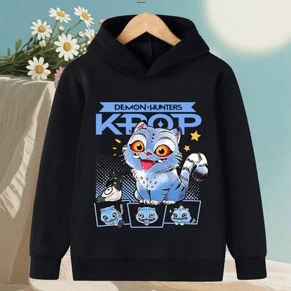 KPop Demon Hunter Rumi Derpy Cartoon Girls Boy Hooded Sweatshirt Warm Children's Wave Fashion Casual Tops Casual Girls Clothing Trikidsworld