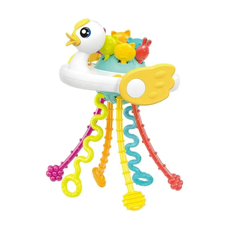 Baby Montessori Pull String Sensory Toys – Teething & Activity Silicone Toys for 6-12 Months Trikidsworld