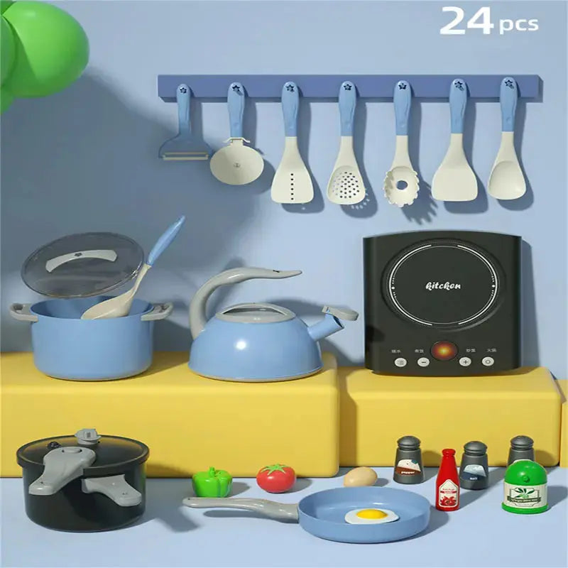 Kids' Pretend Kitchen Set – Mini Food & Cooking Utensils Trikidsworld