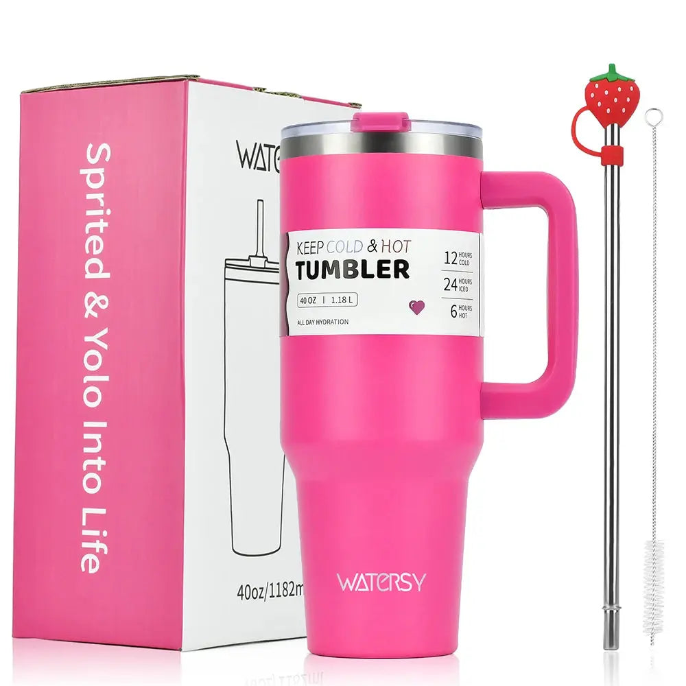 Stainless Steel Tumbler 30oz/40oz – Double Wall Thermos Cup with Lid Trikidsworld