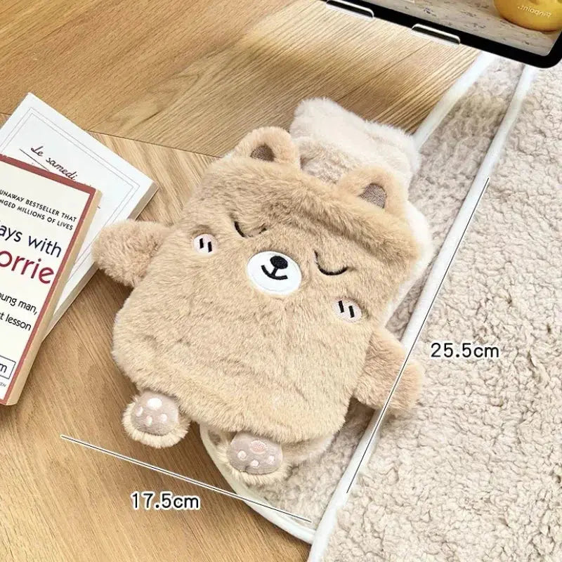 Kawaii Insulation Hot Water Bottle Plush Rubber Hand and Foot Belly Warmer Explosion-proof Hot Water Bag for Women Period Cute Trikidsworld