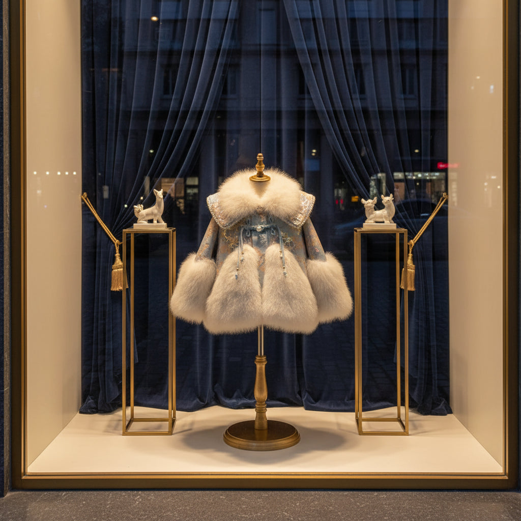 Girl Imitation Fur Coat Woolen Sweater Velvet Autumn Winter New Kawaii Children's Clothing Pie Overcome Parka Kids Trikidsworld