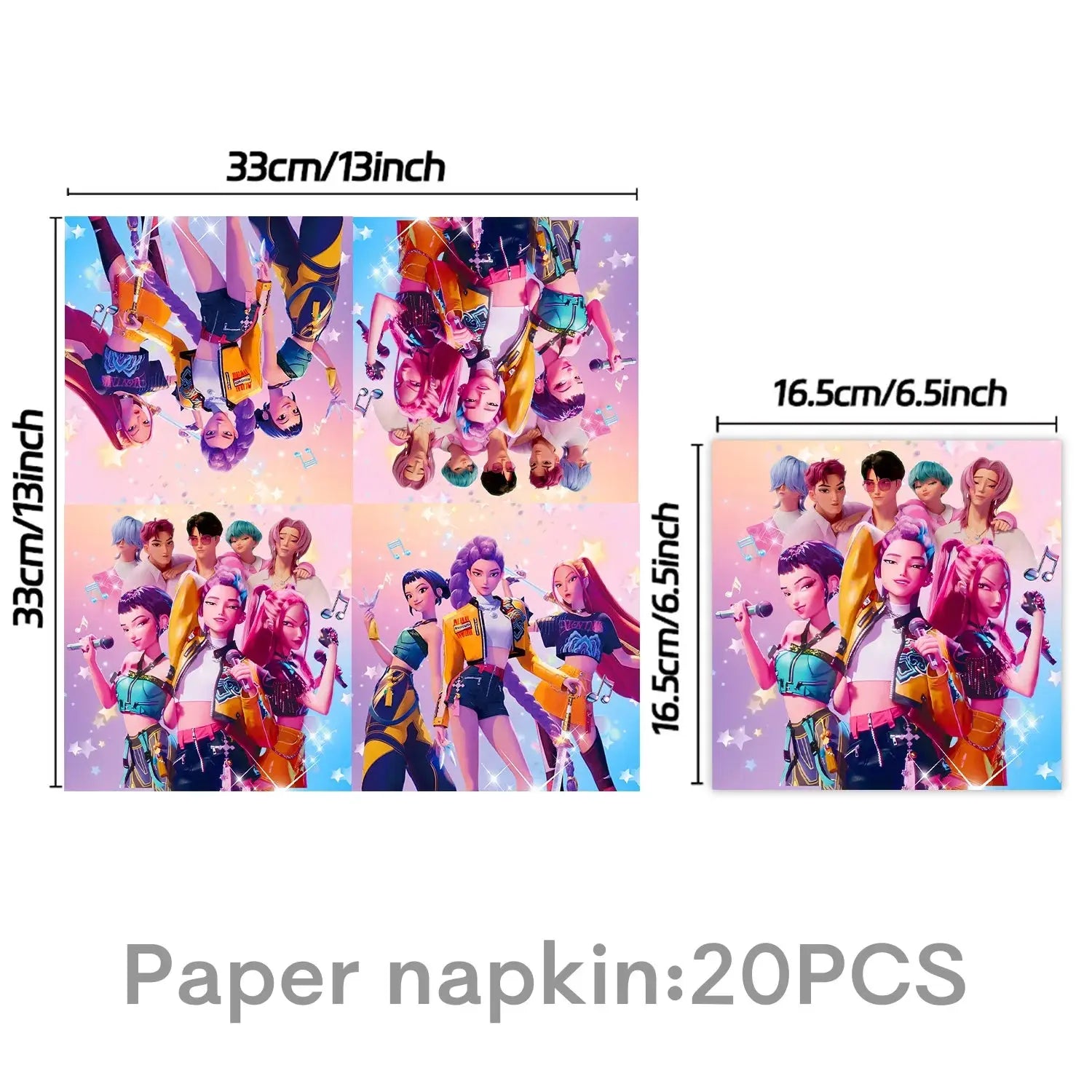 Demon Hunters Birthday Party Decor Tableware Banner Decorations Cake Topper Balloon Girl Kid Korean Kpop Anime Party Supplie Set Trikidsworld