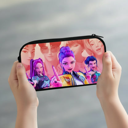 new Hunter Kpop Student Pencil Case Large Cloth Bag For Girl Office School Pen Bag Cartoon Demon Pencil Box Pen Holder Case Trikidsworld