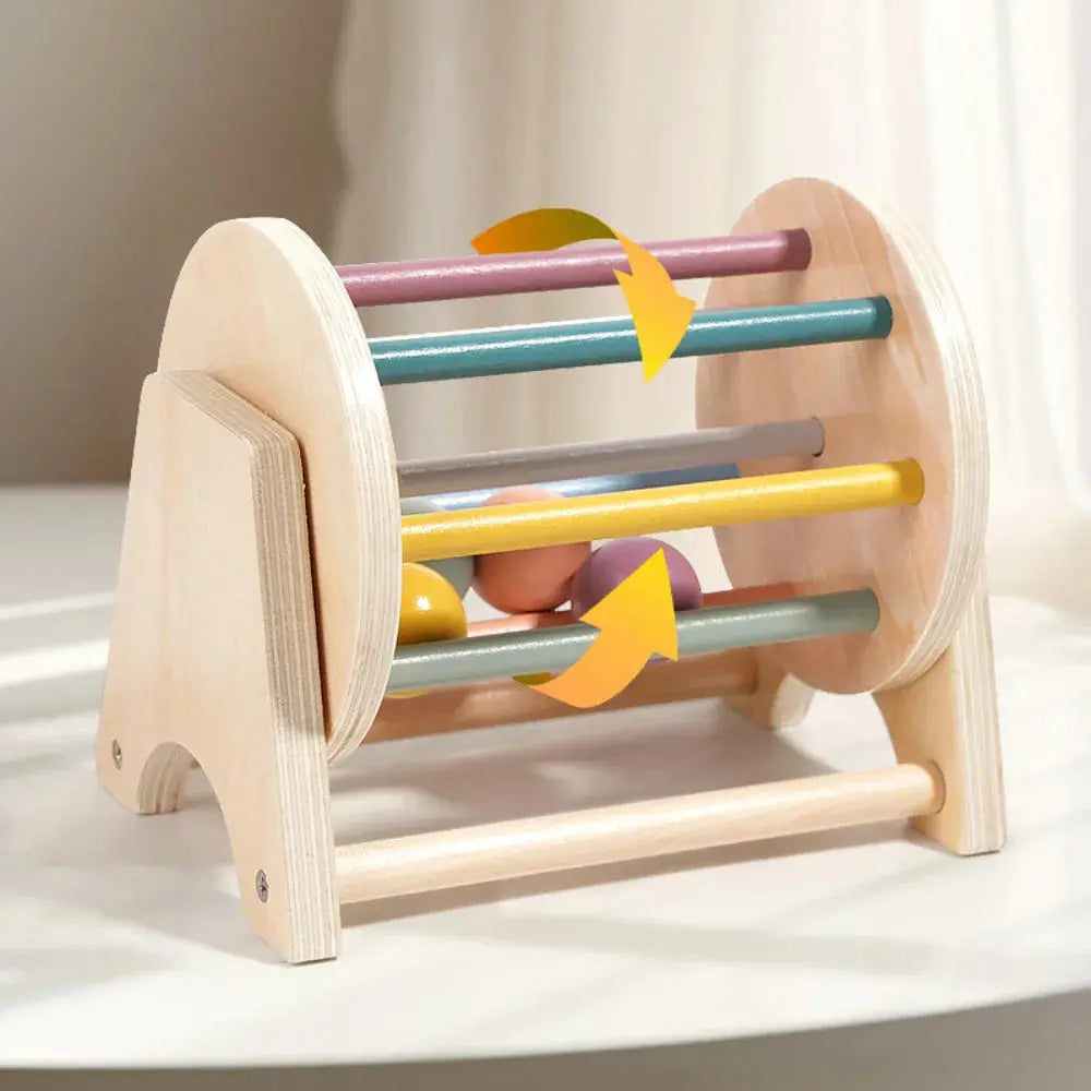 Montessori Wooden Baby Toy – Coin Box, Ball Drum & Shape Sorter | Educational & Sensory Learning Gift Trikidsworld