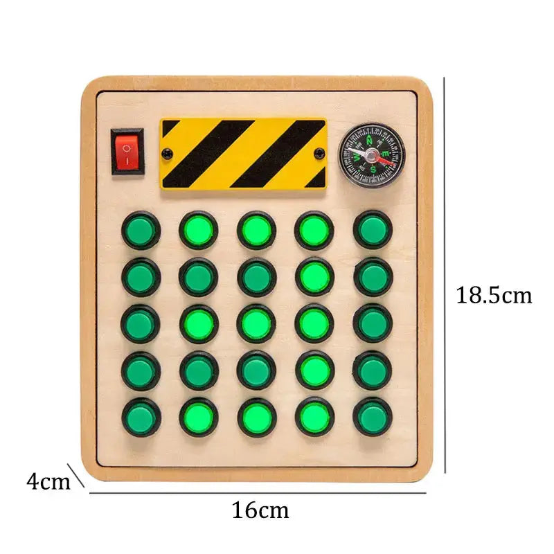 Montessori Busy Board Sensory Toys Wooden With LED Light Switch Control Board Travel Activities Children Games For 2-4 Years Old Trikidsworld