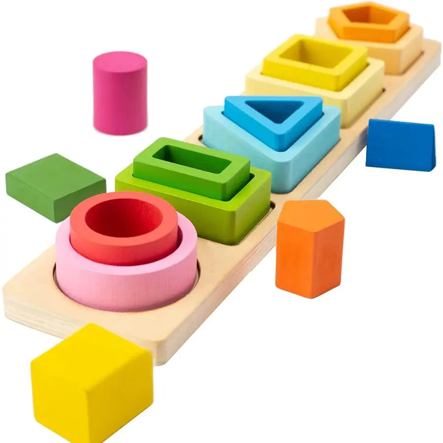 Montessori Wood Toys for Kids Wooden Sorting Stacking Educational Trikidsworld
